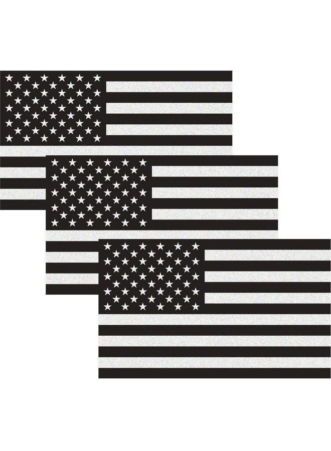 Creatrill Reflective Subdued American Flag Sticker 3" X 5" Tactical Military Flag Usa Decal - Image 1