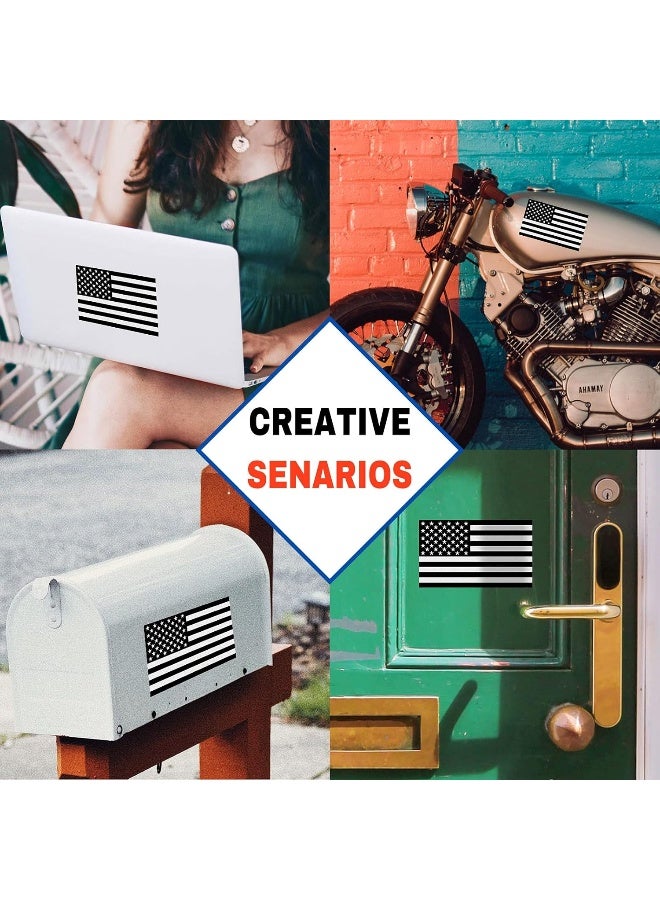 Creatrill Reflective Subdued American Flag Sticker 3" X 5" Tactical Military Flag Usa Decal - Image 4