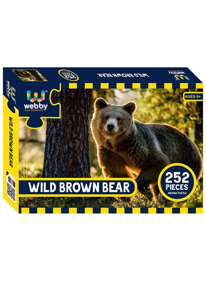 Webby Webby Kids Wild Brown Bear Jigsaw Puzzle, 252 Pieces  - Image 1