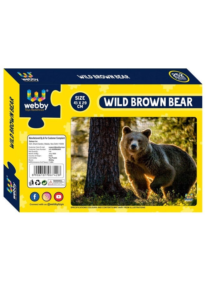 Webby Webby Kids Wild Brown Bear Jigsaw Puzzle, 252 Pieces  - Image 5