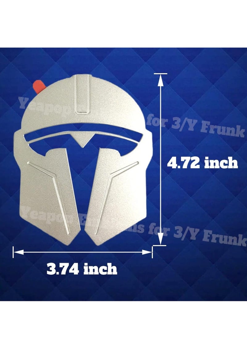 Excefore - 3D Metal Emblem Sticker for Tesla Model 3 and Model Y Front Trunk Logo, Front Hood Badge Decal Logo, T Logo Badge Decal for Tesla, with Tesla Model 3/S/X/Y Series (Silver) - Image 1