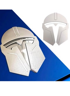 Excefore 3D Metal Emblem Sticker for Tesla Model 3 and Model Y Front Trunk Logo, Front Hood Badge Decal Logo, T Logo Badge Decal for Tesla, with Tesla Model 3/S/X/Y Series (Silver)  - Image 1