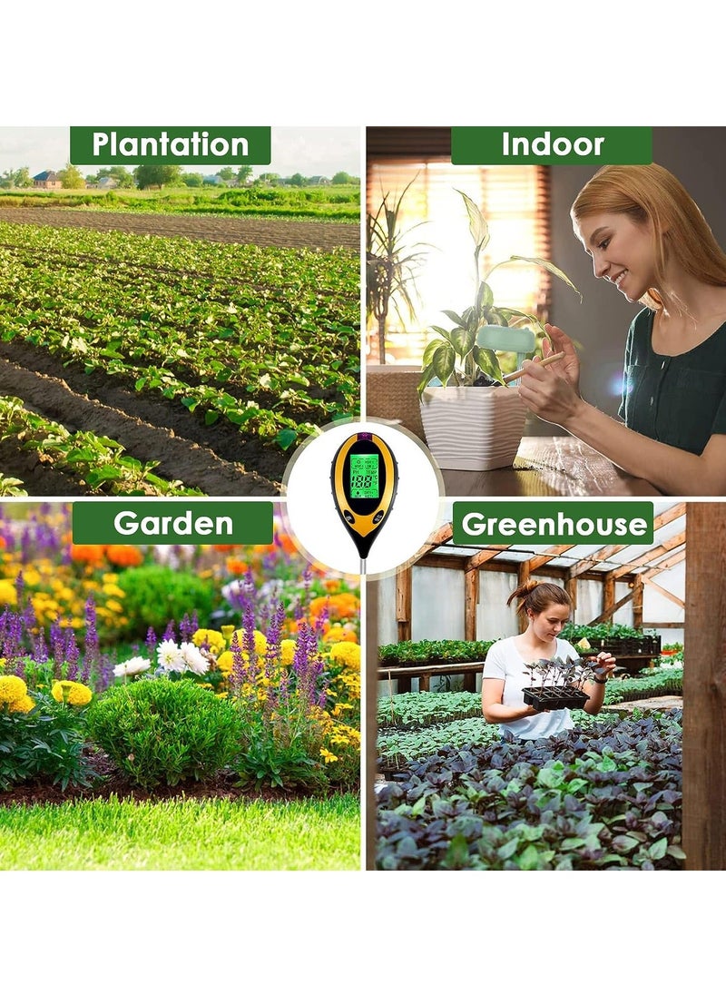 Generic - Soil Moisture Meter, Plant Water Monitor 4-in-1 with pH Tester Meter, Gardening Tool Kits for Plant Care, Great for Garden, Lawn, Farm, Indoor & Outdoor Use - Image 1