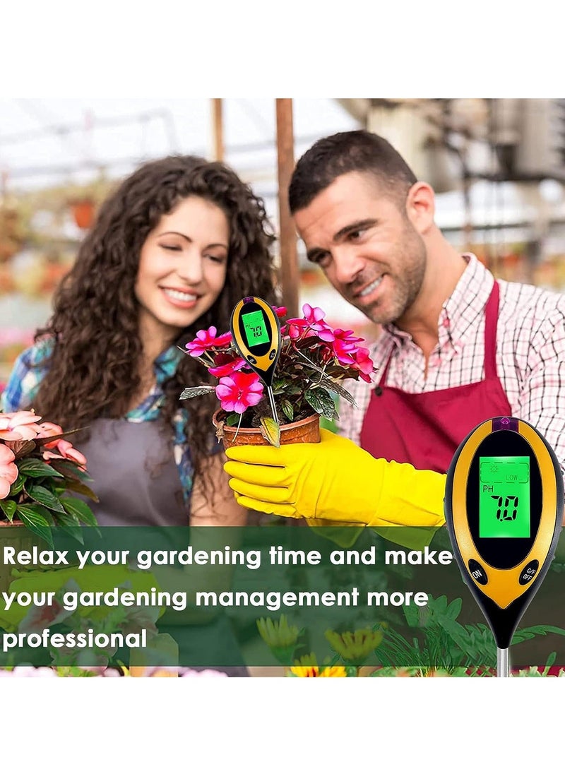 Generic - Soil Moisture Meter, Plant Water Monitor 4-in-1 with pH Tester Meter, Gardening Tool Kits for Plant Care, Great for Garden, Lawn, Farm, Indoor & Outdoor Use - Image 1