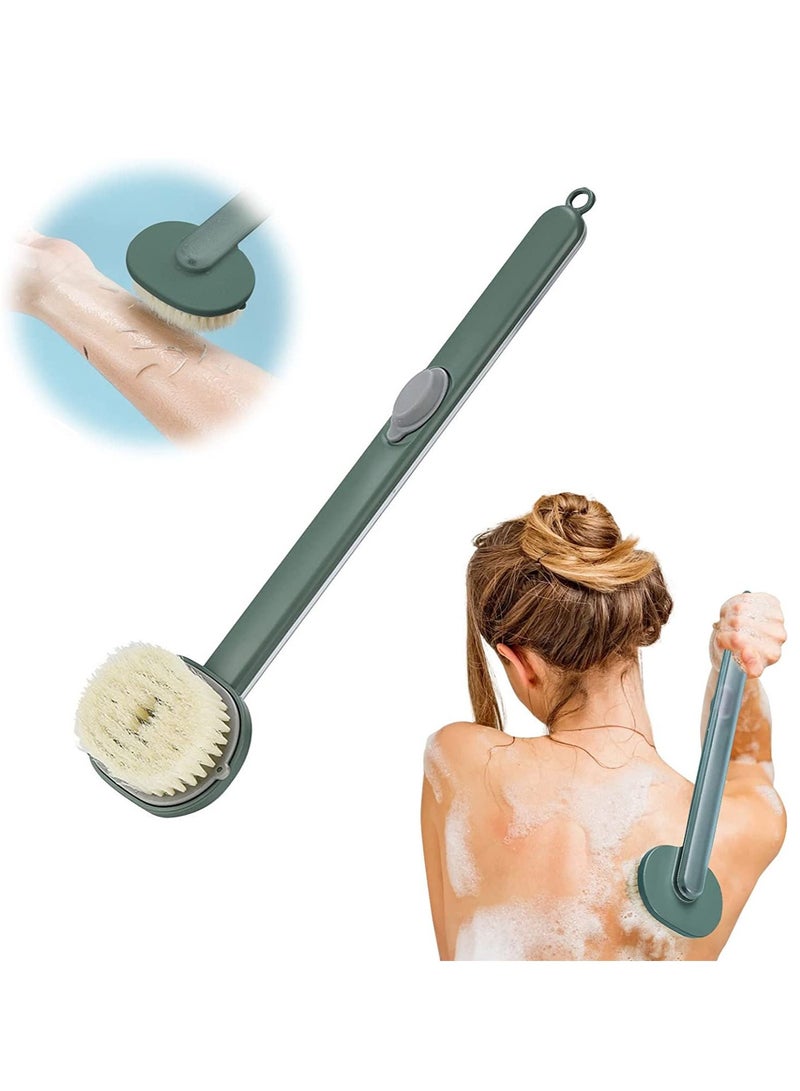 Long Handle Bath Massage Cleaning Brush with Soap Dispenser, Back Brush with Soap Dispenser, Back Brush Long Handle for Shower, Exfoliating Bath Brush Storable Body Wash - Image 1