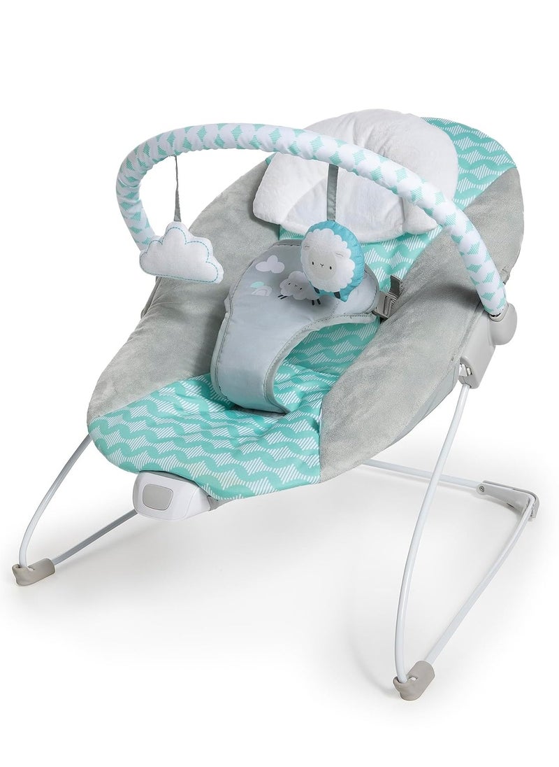 ingenuity - Ingenuity Ity Bouncity Bounce Vibrating Deluxe Baby Bouncer Seat, 0-6 Months Up to 20 lbs (Goji) - Image 1