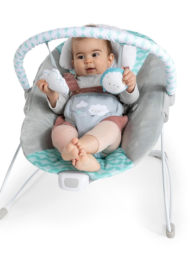 ingenuity - Ingenuity Ity Bouncity Bounce Vibrating Deluxe Baby Bouncer Seat, 0-6 Months Up to 20 lbs (Goji) - Image 1