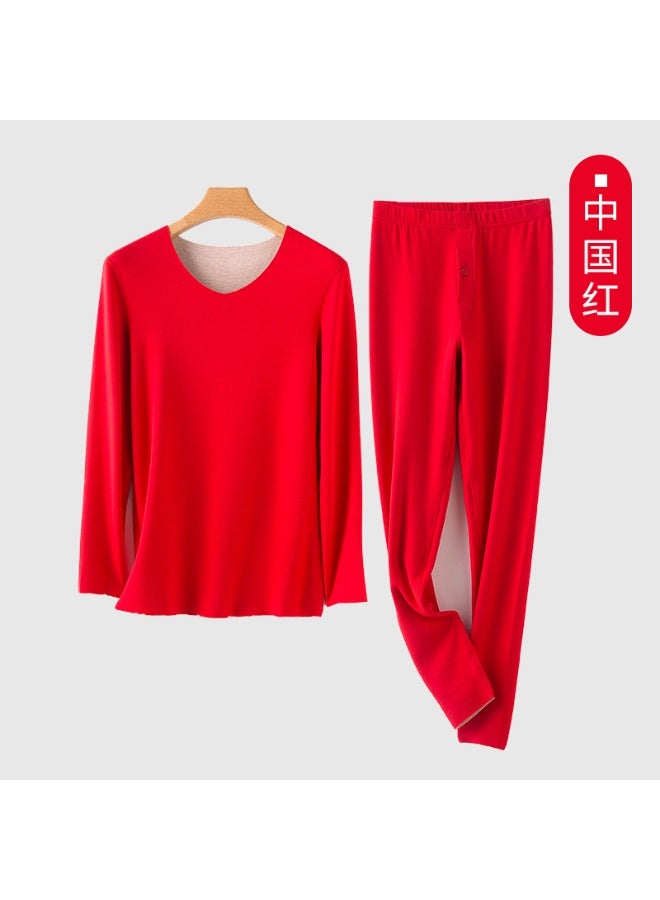 NIBEMINENT Men Traceless Thermal Underwear Autumn Clothes Autumn Pants Set  Heating Underwear Solid Comfortable - Image 1