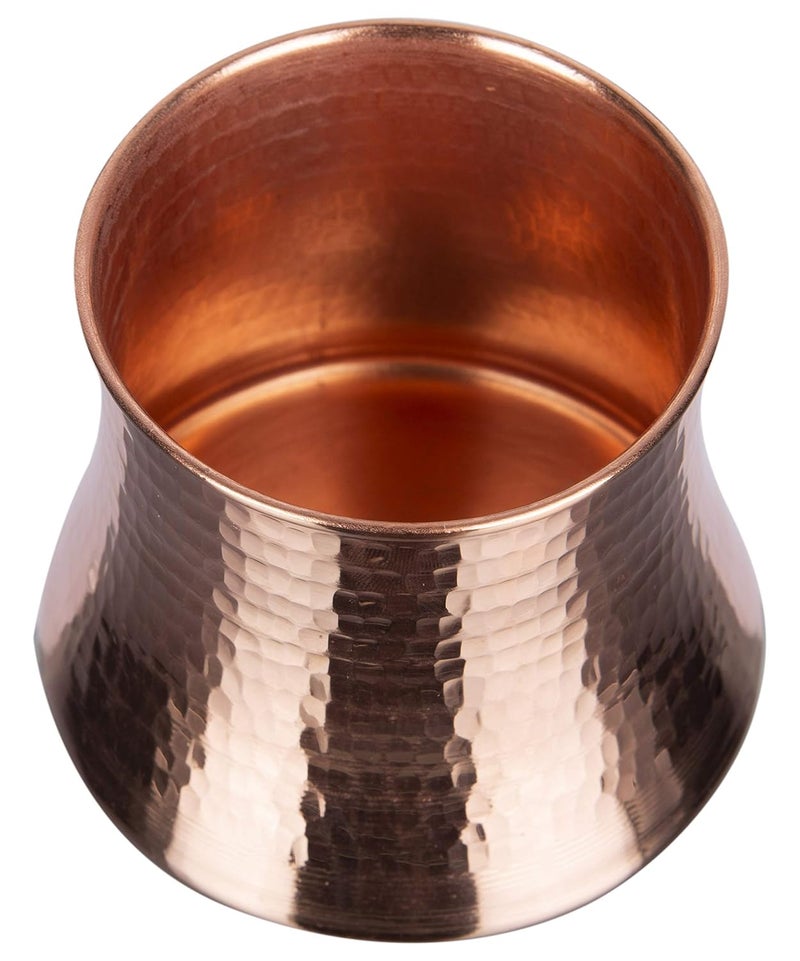 Coppre Handmade Copper Concave Tumbler 450 ml 1Piece - Image 2