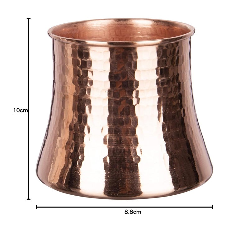 Coppre Handmade Copper Concave Tumbler 450 ml 1Piece - Image 3
