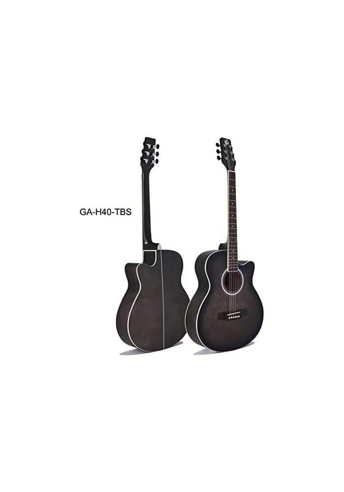MegArya 40 Inch Acoustic Guitar TBS - Brown - Image 4