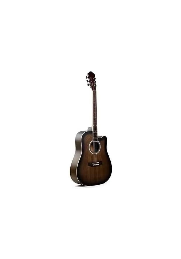 MegArya 40 Inch Acoustic Guitar TBS - Brown - Image 2
