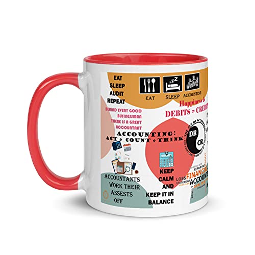 TAJNAN “Eat Sleep Audit Repeat” – “Keep Calm and Let the Accountant Handle It”-11oz Ceramic Mug Featuring Debits, Credits, Balance & Laughs – Perfect for Accountants & Bookkeepers-Red Mug - Image 5