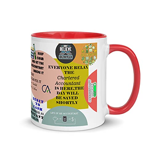 TAJNAN “Eat Sleep Audit Repeat” – “Keep Calm and Let the Accountant Handle It”-11oz Ceramic Mug Featuring Debits, Credits, Balance & Laughs – Perfect for Accountants & Bookkeepers-Red Mug - Image 3