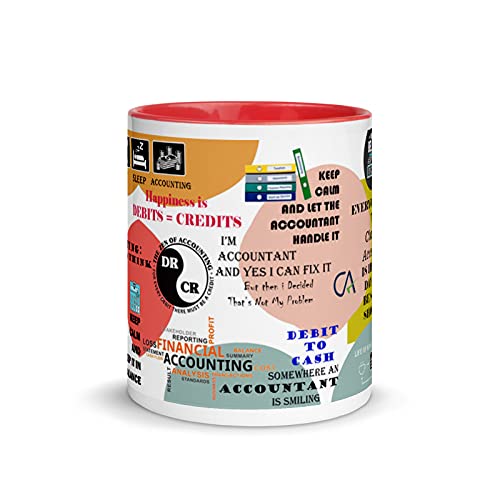TAJNAN “Eat Sleep Audit Repeat” – “Keep Calm and Let the Accountant Handle It”-11oz Ceramic Mug Featuring Debits, Credits, Balance & Laughs – Perfect for Accountants & Bookkeepers-Red Mug - Image 2