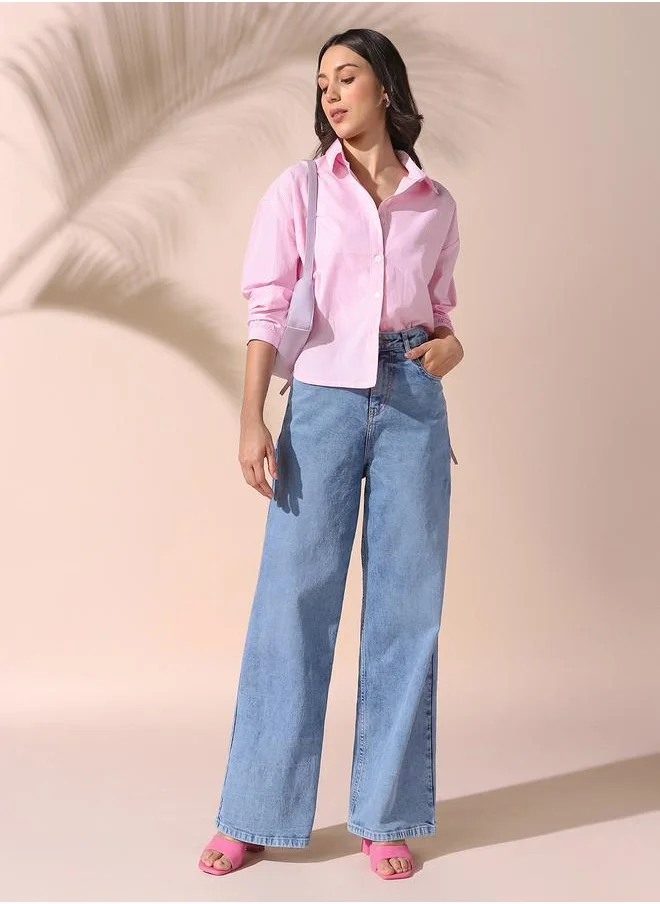 Dennis Lingo Women indigo relaxed fit solid 98% cotton 2% spandex jeans with button & zip closure- your next go-to for effortless flair.
