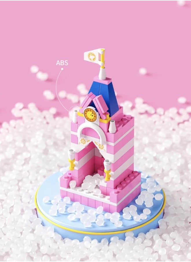 LELE BROTHER 6-in-1 Disney Castle Building Blocks Set, Princess Castle Building Toys, Pink Palace Toy Set, Pink Princess Castle Building Blocks Set, Ideal Gifts for Kids Age 6+ Year Old (1000 PCS)  - Image 5