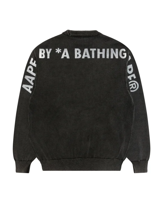 AAPE Moonface v-neck cardigan