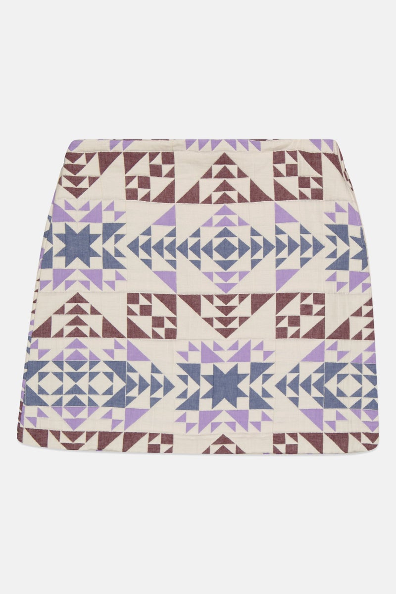 promod Women Geometric Print Mini Skirt, Multicolor - Image 2