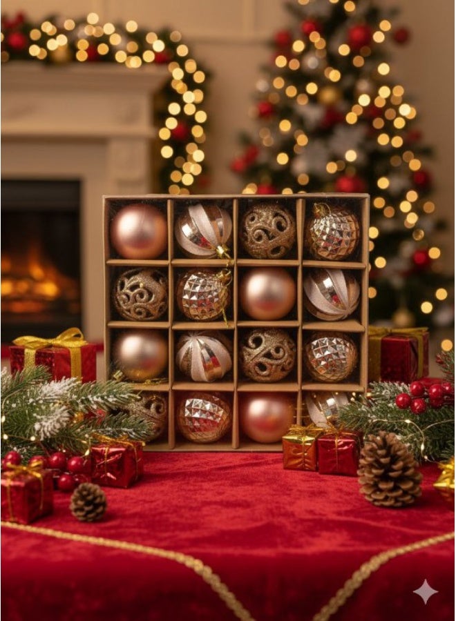 Coppery Christmas Magic Ornaments Set - Image 1