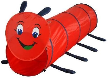 GigaTent GigaTent 6 Foot Pop Up Kids Play Tunnel  Red Caterpillar Hide and Seek Tube for Babies Toddlers Dogs and Pets  Indoor or Outdoor Adventure Folds Flat Carrying Bag Included  - Image 2