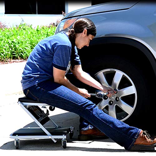 Pro Lift Pro-Lift C-2036D Grey 36" Z-Creeper Seat , Black - Image 2