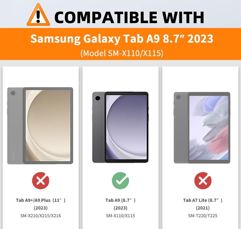 LSPCASA غلاف جهاز لوحي متوافق مع Samsung Galaxy Tab S2 مقاس 9.7 بوصة مع حامل وقشرة واقية - نمر ملون - Image 2