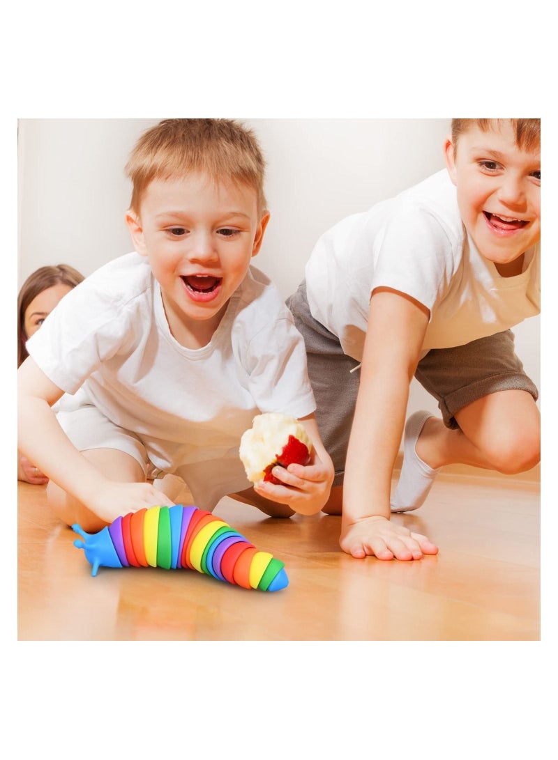 قبو سحري Fidget Slug,Fidget toys Set,3D Printed Articulated Sticky Stretch Slug Fidget Toy,Sensory Toys for Children & Adults, Autistic,Friendly Articulated Slug - Fidget Toy - Image 3