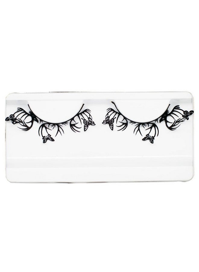 EMILYSTORES Deers And Butterfly Fashion Black Paper Lashes False Eyelashes 1 Pair - Image 1