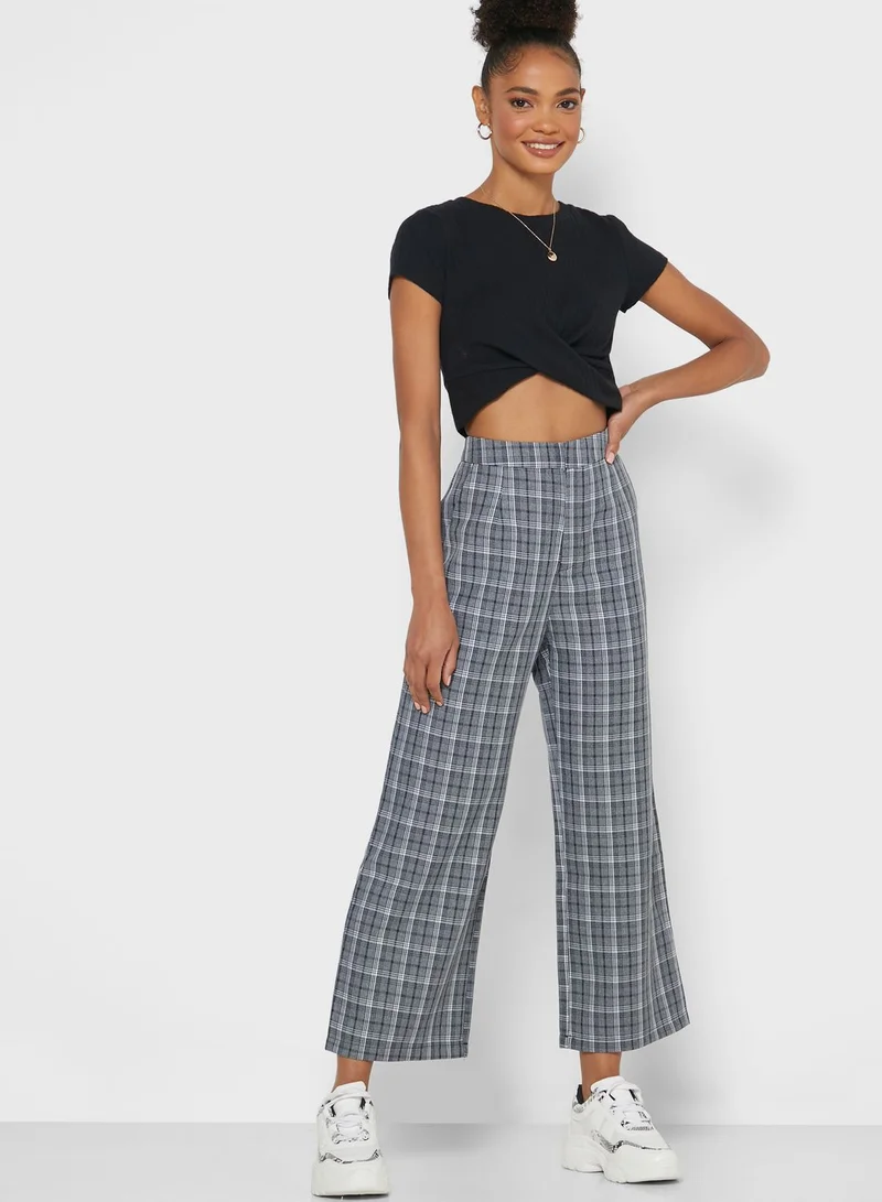 Ginger Checked Wide Leg Pants