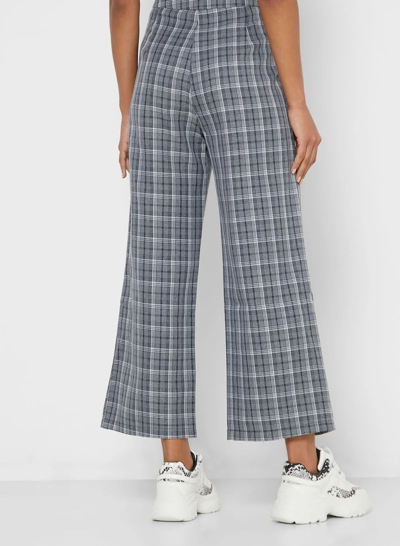 Ginger Checked Wide Leg Pants