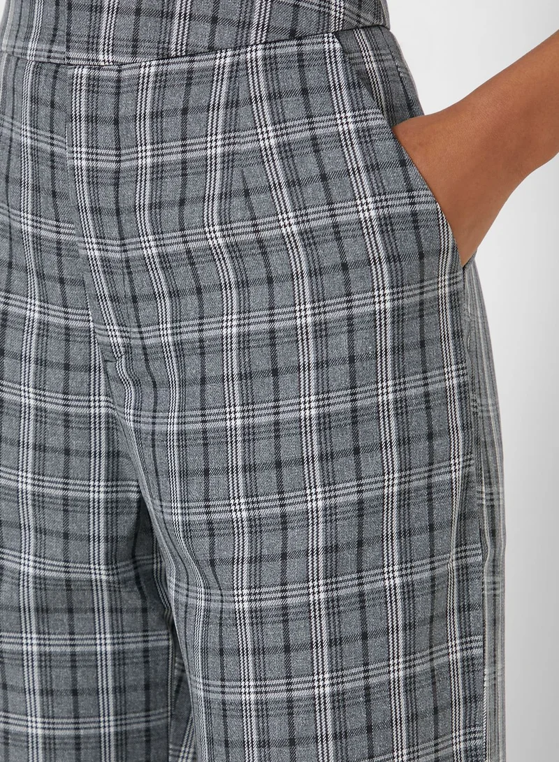 Ginger Checked Wide Leg Pants