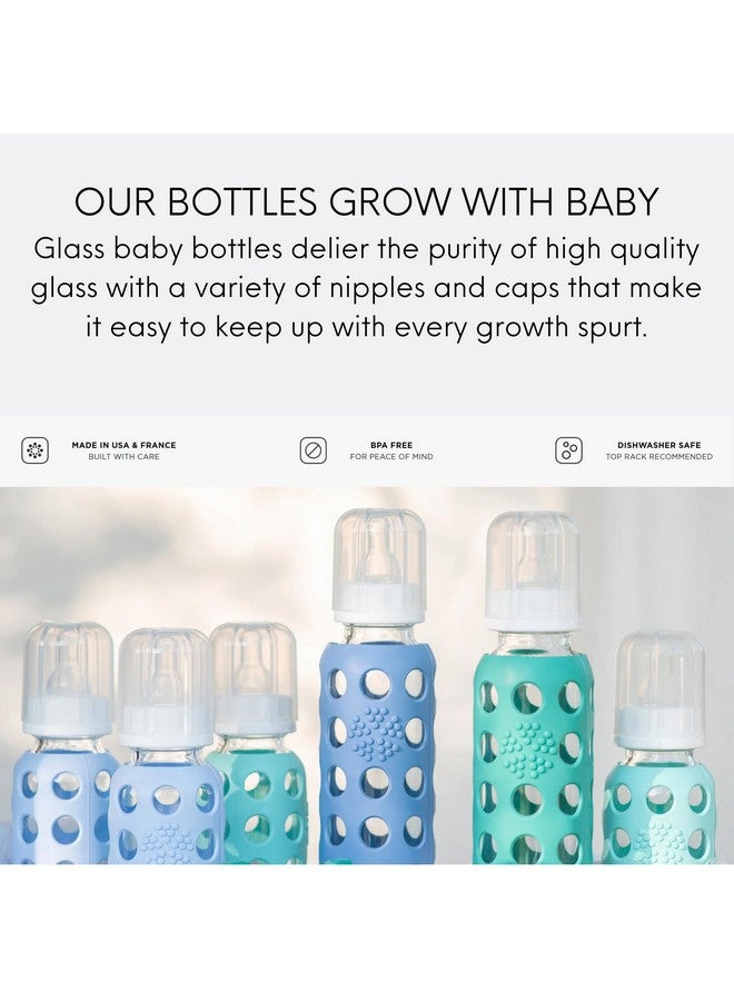 Lifefactory Glass Baby Bottles with Silicone Protection - 2-Pack, 9 oz Bottles, Blueberry - Image 4