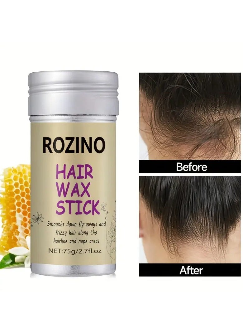 Rozino ROZINO Hair Wax Stick - 75g, Natural Plant Essence & Vitamins for Deep Hydration, Prevents Split Ends & Dryness, Alcohol-Free  - Image 1