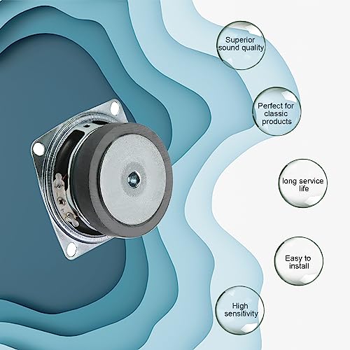 Fielect 2Pcs DIY Magnetic Speaker 3W 4 Ohm Full Range Audio Speaker Stereo Woofer Loudspeaker Replacement for Arduino, 52mm Diameter - Image 3