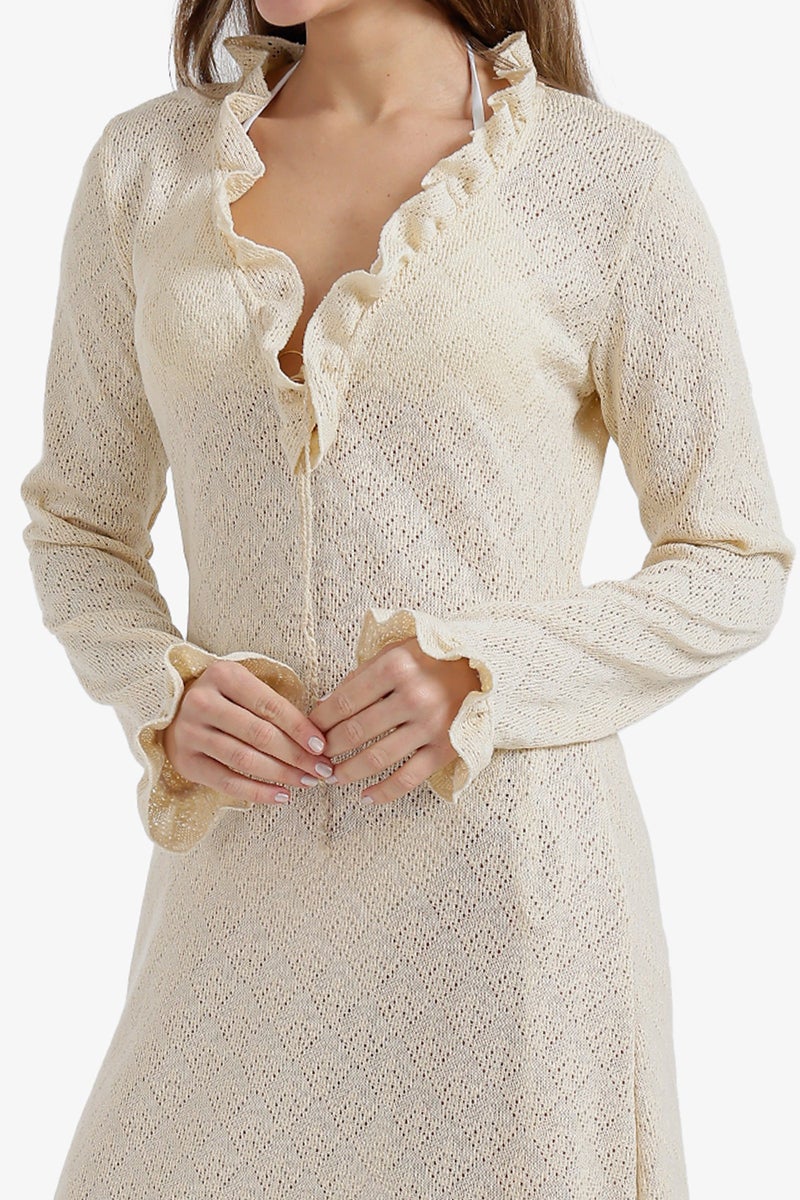 Carina Ruffle-Trimmed Beach Dress - Image 4