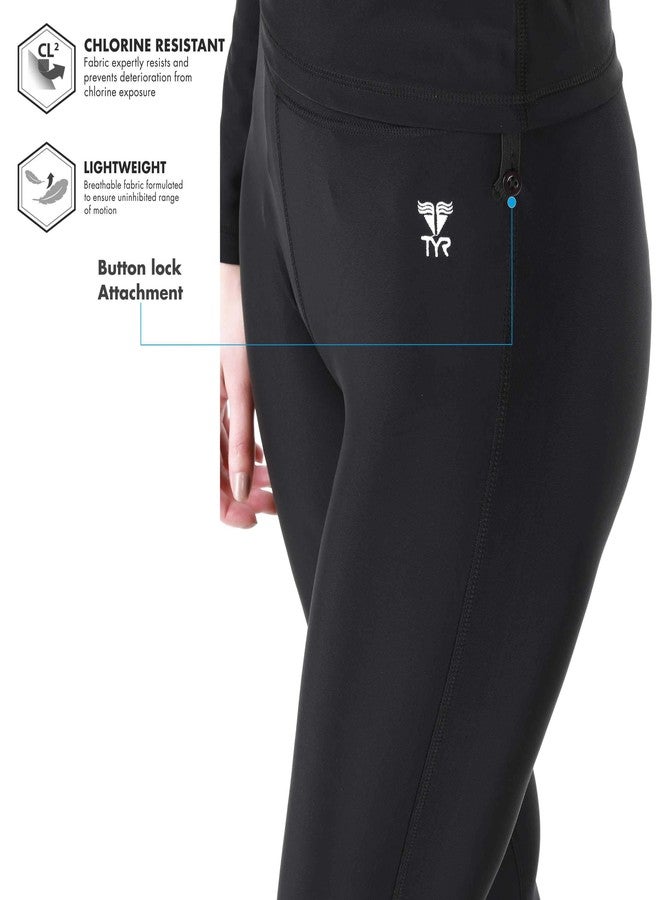 TYR Nylon Eco Long Sleeve Rashguard, L/36 (Black) - Image 5