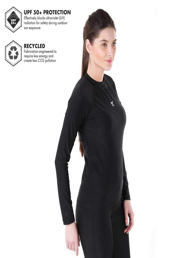 TYR Nylon Eco Long Sleeve Rashguard, L/36 (Black) - Image 4