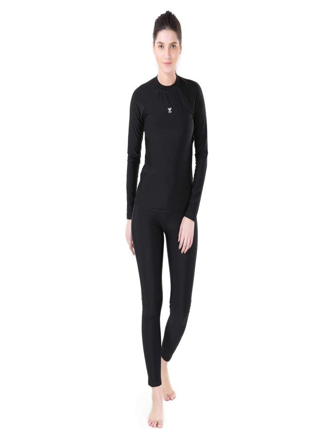 TYR Nylon Eco Long Sleeve Rashguard, L/36 (Black) - Image 1