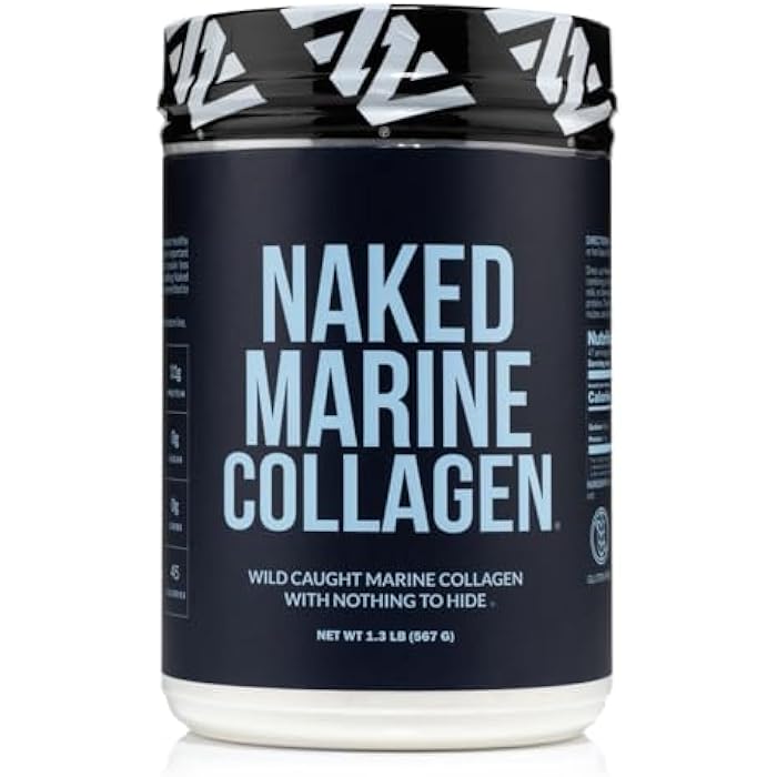 Nakd NAKED Marine Collagen Peptides Protein Powder - Unflavored - from Wild Caught Cod - Paleo Friendly, Non-GMO, Soy-Free, Gluten-Free - 47 Servings - Image 1