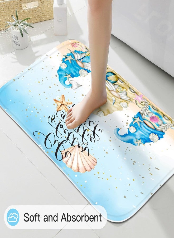 Litabel 4 Pcs Summer Gnomes Shower Curtain Set with Non-Slip Rugs, Toilet Lid Cover and Bath Mat, Sea Beach Starfish Country Bathroom Decor Set with Shower Curtain and Rugs(Hooks Not Included) - Image 5