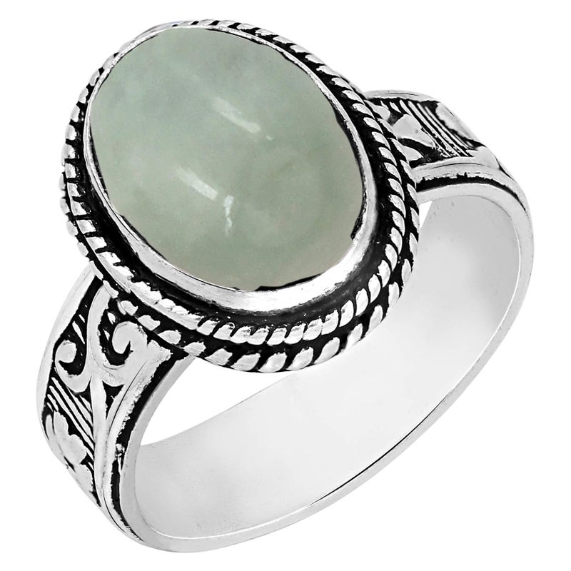 Sterling Silver Jewelry Aquamarine Ring Size 12 Sterling Silver Plated For Women Green Stone March Birthstone Southwest Bohemian Jewelry Christmas Mothers Day Gifts For Her