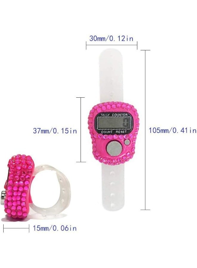 SUKILO 5-Digit Digital LED Finger Counter – 1 Pcs Mechanical Manual Tally Counter – Adjustable Ring – Portable Lap Tracker – Easy Reset Clicker – Fashion Bling Design – Multicolor - Image 4