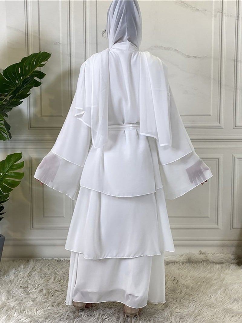 monica fashion Simple Solid Color Chiffon Cardigan - Image 1