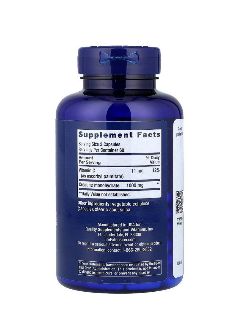 لايف إكستنشن كبسولات الكرياتين 120 كبسولة - Image 2