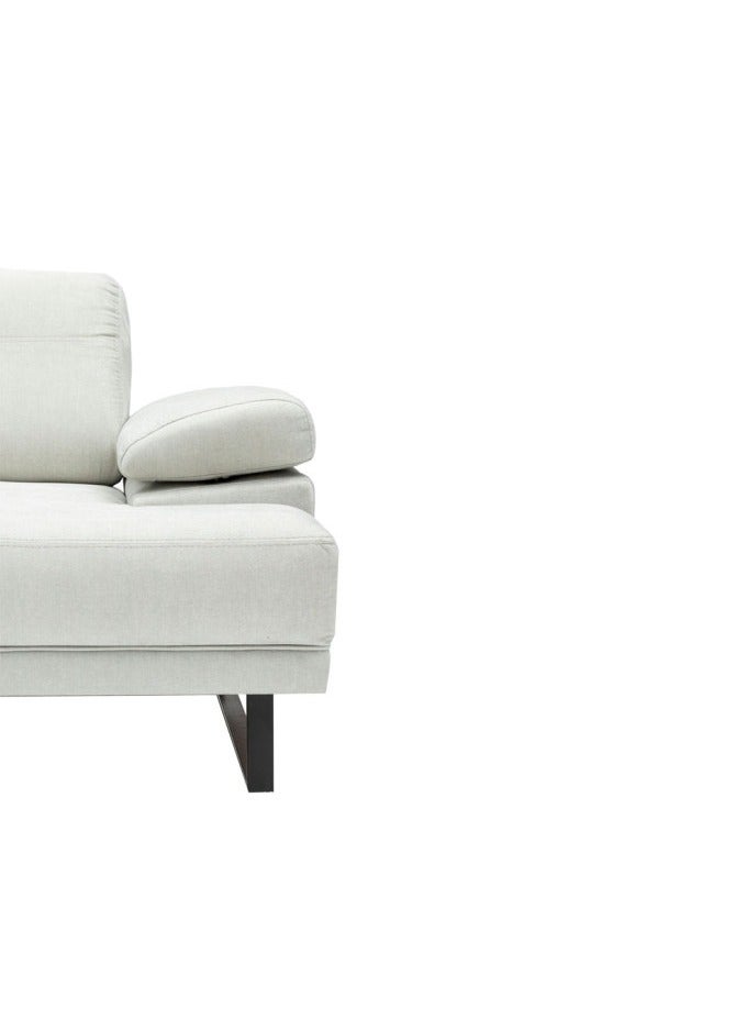 هومزمارت كنبة ثلاث مقاعد خشب سويدي ام دي اف وكتان - بيج - Image 3