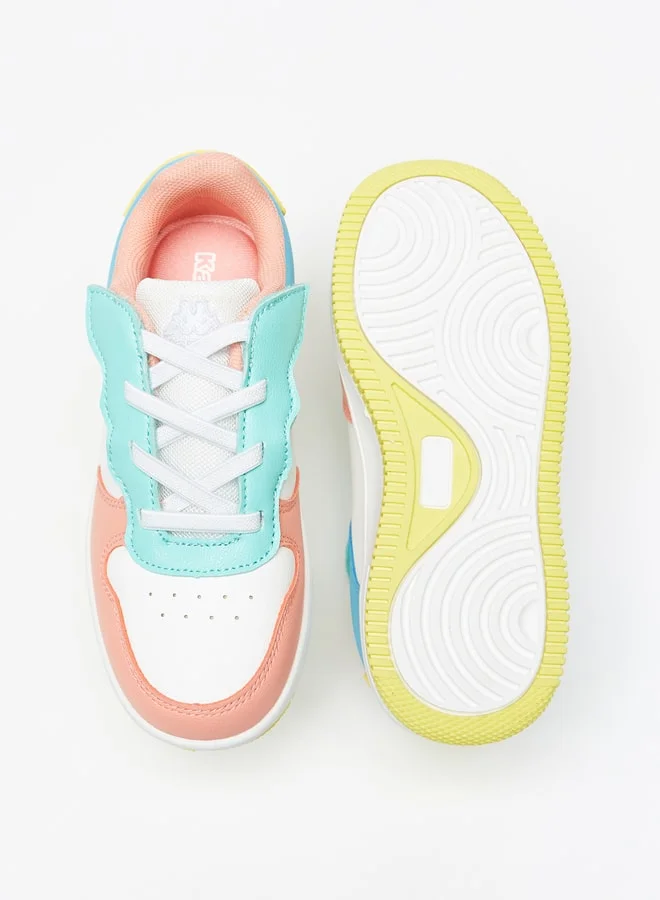 Kappa Girls' Colourblock Casual Sneakers With Lace-Up Closure