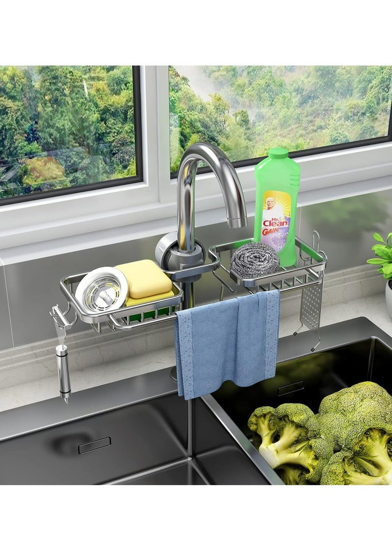 MODERN HOME - Kitchen Sponge Holder, Kitchen Cleaning Tools Holder, Bath Soap Holder, Good Organizer For Kitchen Tools, Made Of Rust Resistant Aluminum - Image 1