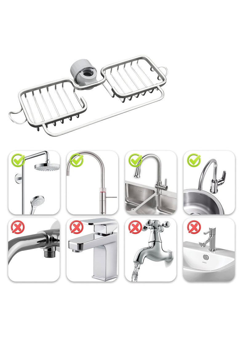 MODERN HOME - Kitchen Sponge Holder, Kitchen Cleaning Tools Holder, Bath Soap Holder, Good Organizer For Kitchen Tools, Made Of Rust Resistant Aluminum - Image 1