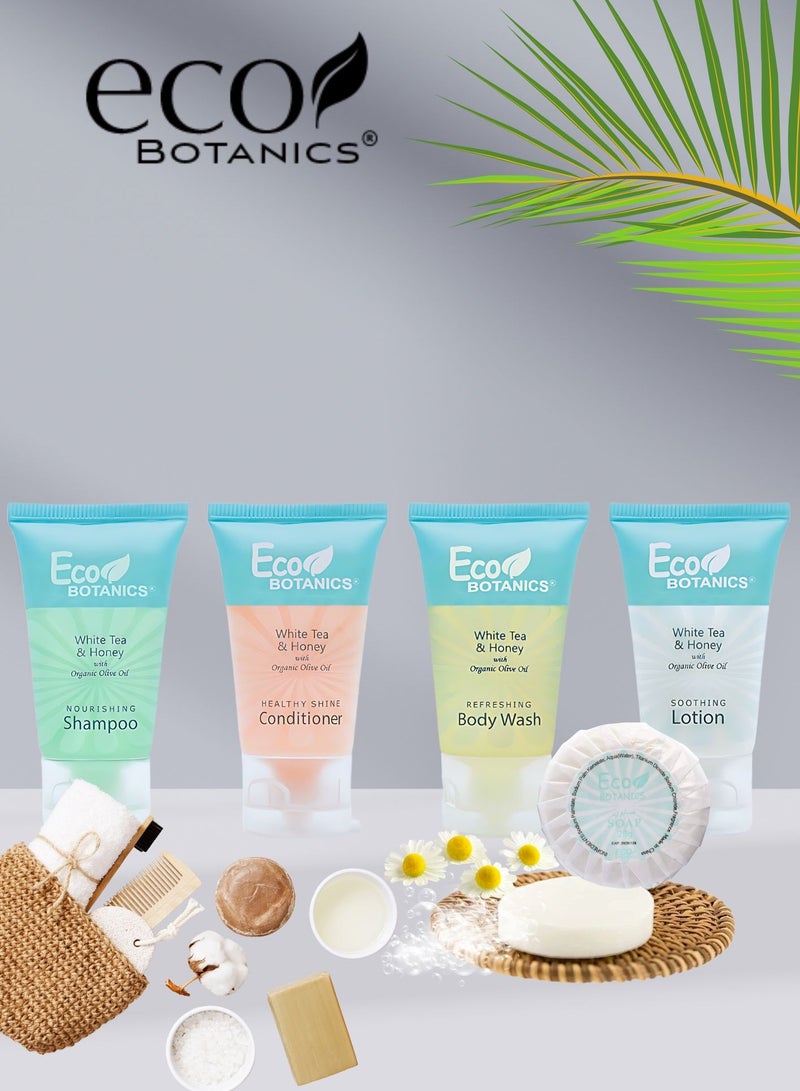 Eco Botanics Hotel Soaps & Toiletries Bulk Set 30ml Hotel Shampoo & Conditioner, Body Wash, Body Lotion & 20g Bar Soap Travel Size | 250 Pieces - Image 3